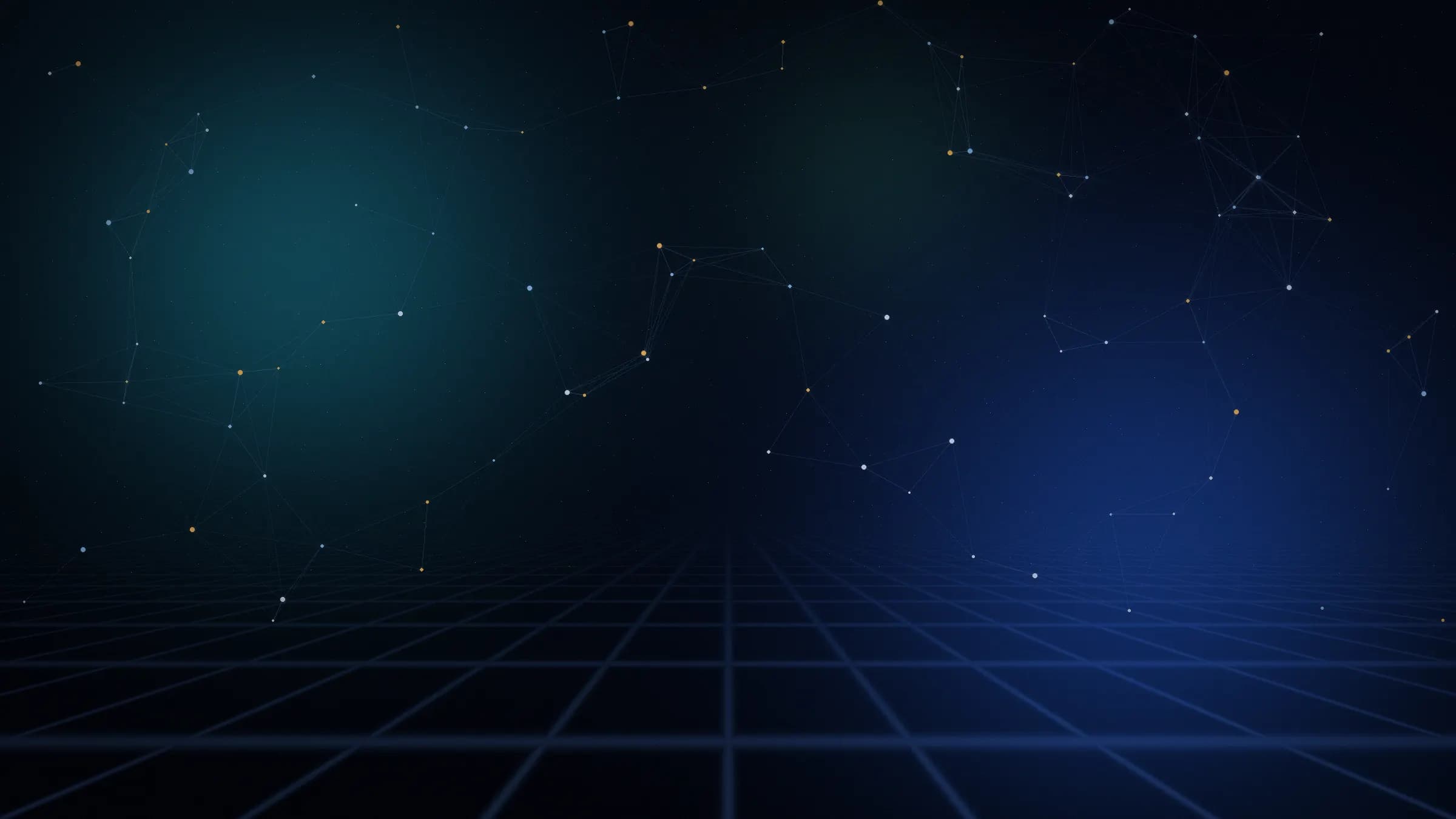 A cool cyan and blue technical network field