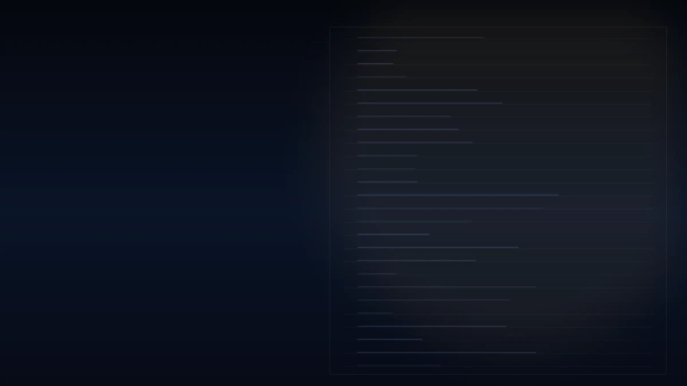 A quiet dark ledger texture with faint gold rule lines