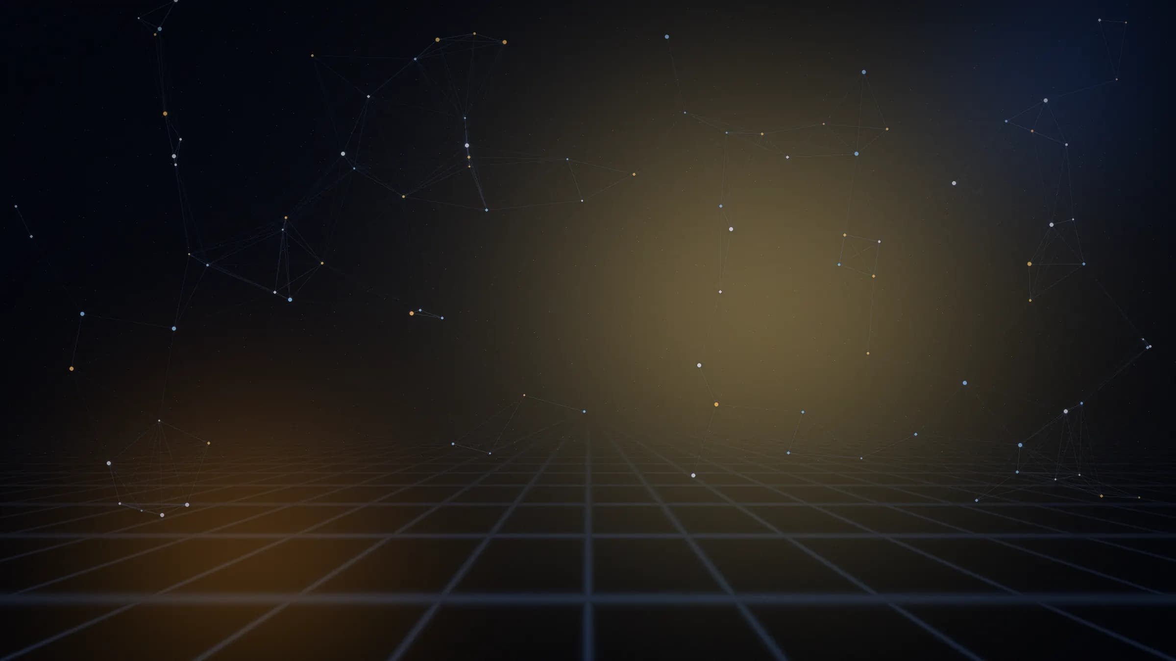 A gold glow of scarcity and value over a network horizon
